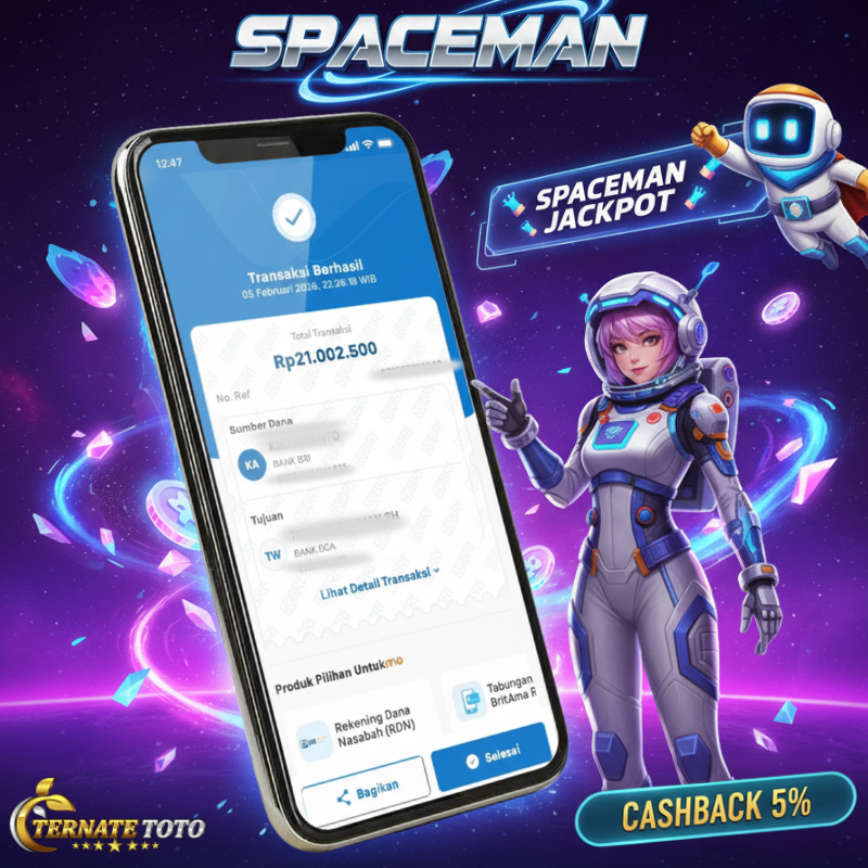 TERNATETOTO - JACKPOT SPACEMAN GAMES Rp. 21.000.000,